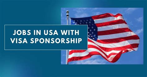 visa sponsorship jobs usa